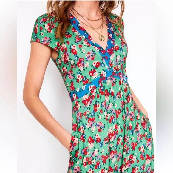 Boden Bias-Cut Jersey Midi Dress 6R NWT - Picture 4 of 13